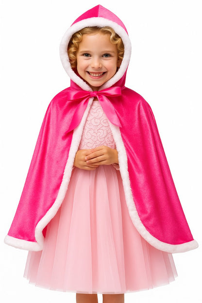Luxe Verkleed Cape Winter Roze