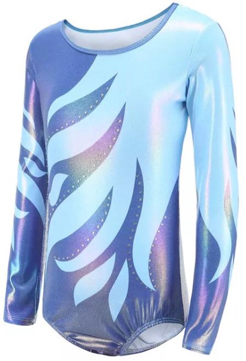 Turnpakje Meisjes met Lange Mouwen Blauw met Glitters en Strass Steentjes (kopie)