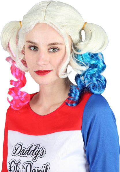 Harley Quinn Stijl Pruik voor Volwassenen