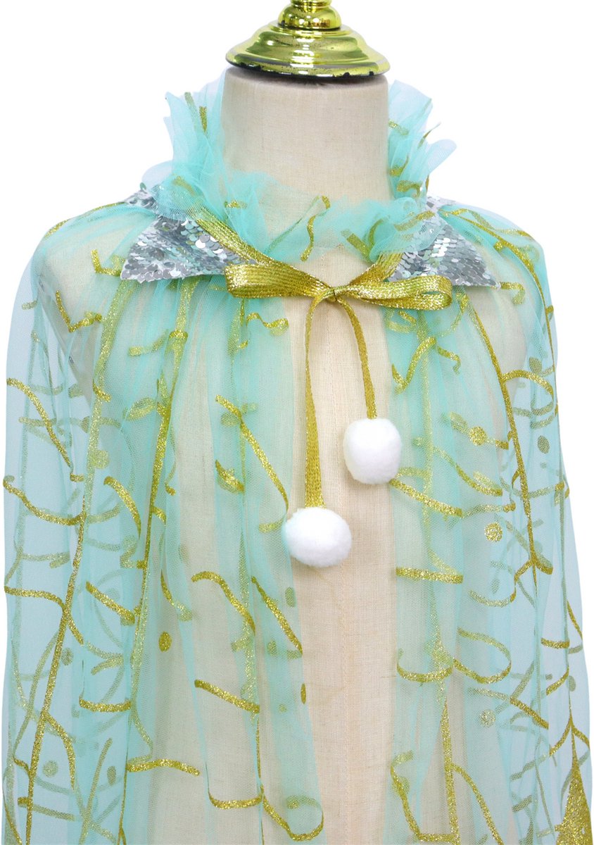 Verkleedcape met Accessoires Blauw met Paauw Vere