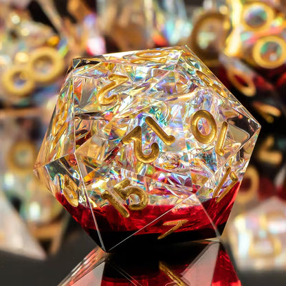 7 delige Resin Dice Set “Prismfire Crystal”