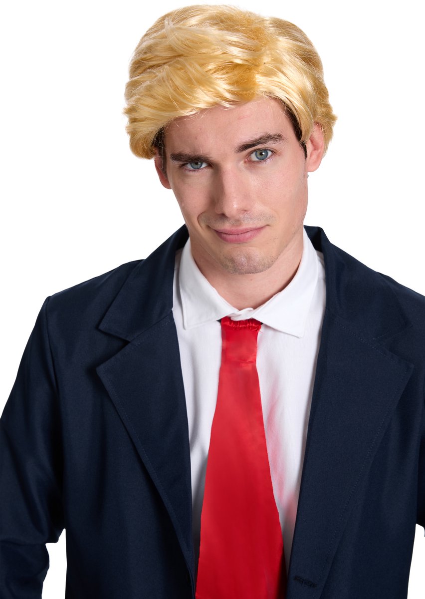 Korte Blonde Verkleedpruik voor Mannen