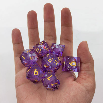 7 delige Liquid Core Resin Dice Set “Koi Karper"
