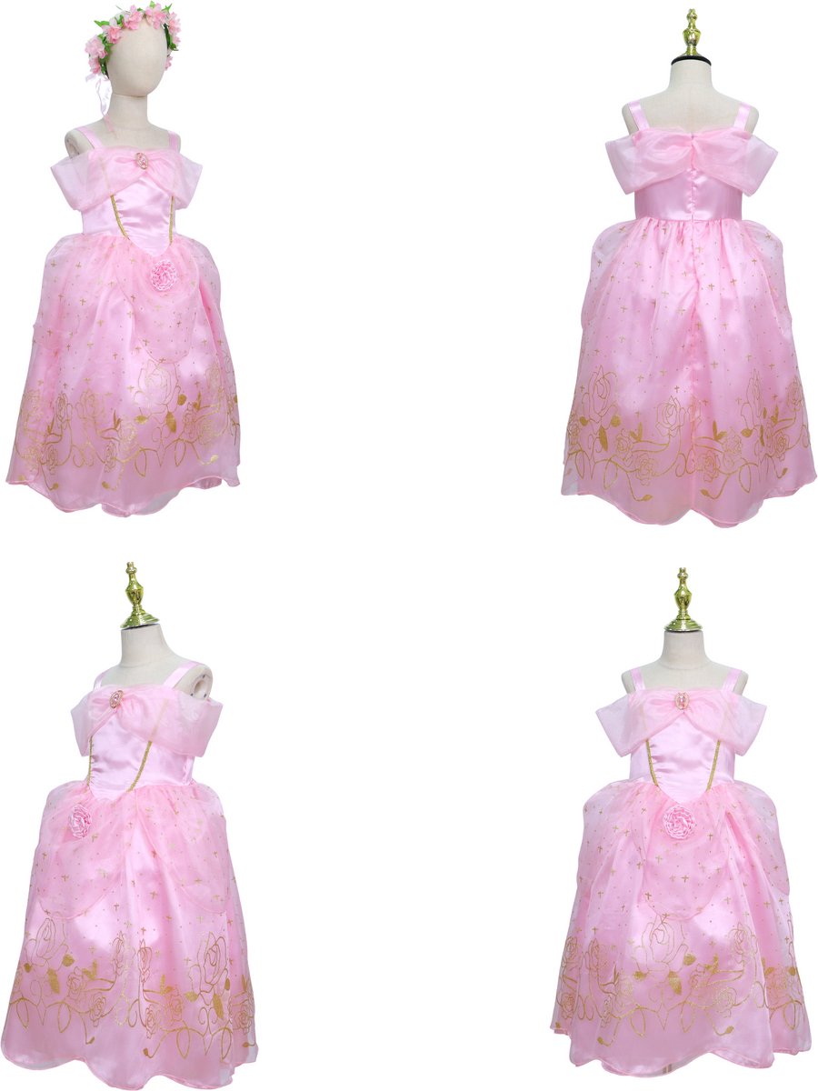 Luxe Prinsessenjurk Lichtroze met 11-delige Accessoires