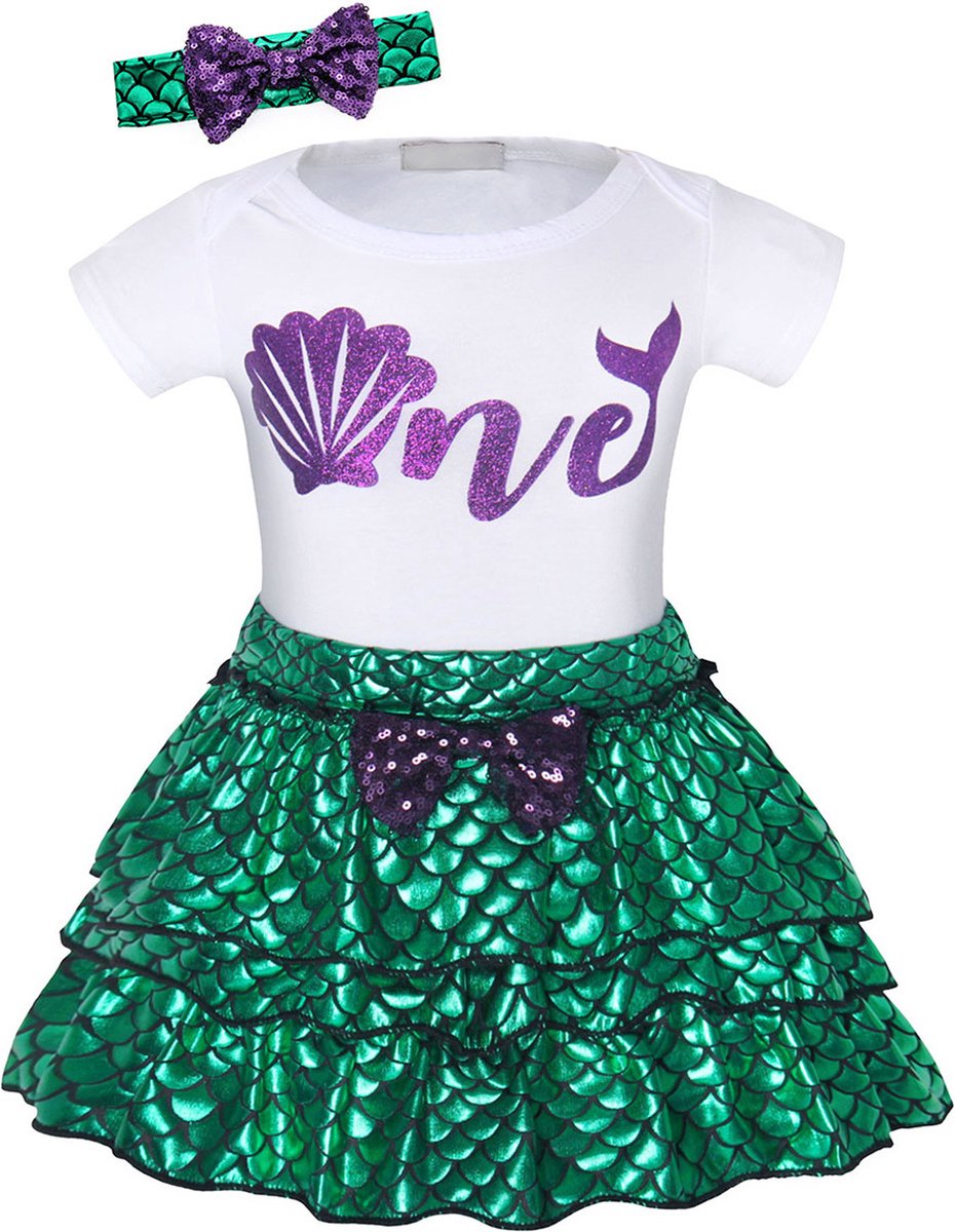 Mermaid verkleedpakje voor Baby met haarband