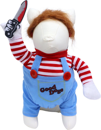 Chucky Horrorpop Verkleedkostuum voor Hond of Kat