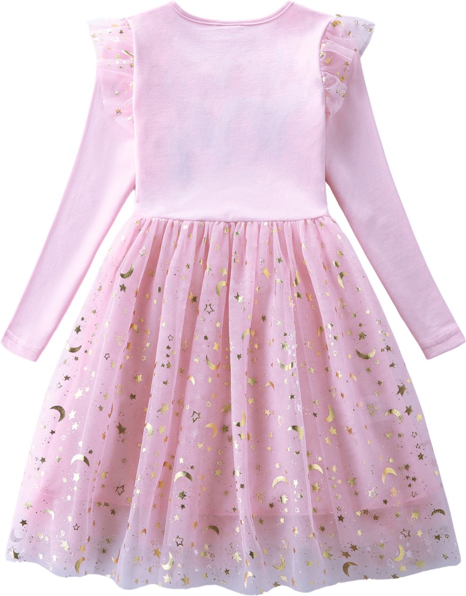 Comfortabele Unicorn Verkleedjurk Meisjes Zacht Roze