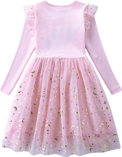 Comfortabele Unicorn Verkleedjurk Meisjes Zacht Roze