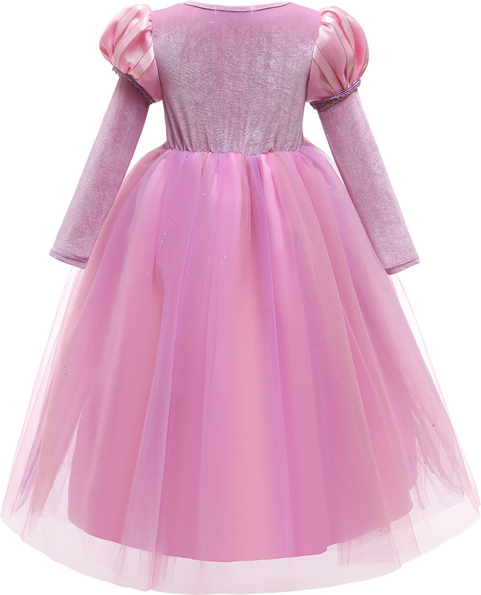 Luxe Roze Rapunzel Winter Prinsessenjurk