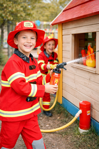 Brandweer Verkleedpak Kind Rood - Brandweerman Sam