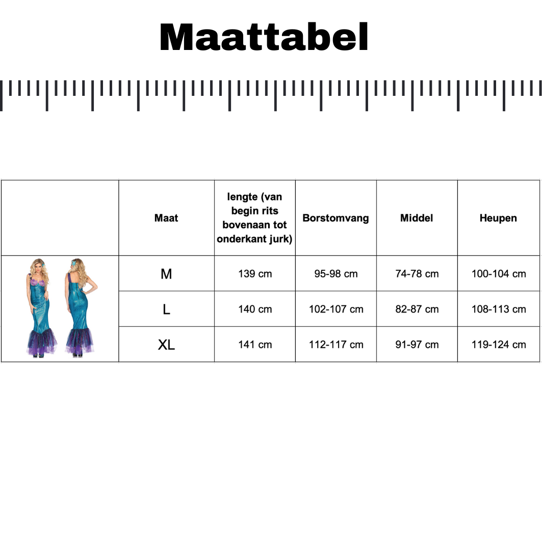 Mermaid Verkleed Jurk Volwassenen