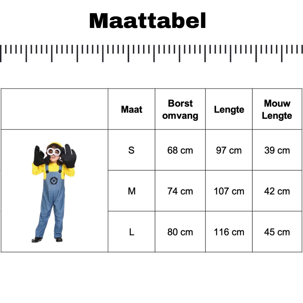 Verkleedkostuum Minion Kinderen Meisjes en Jongens