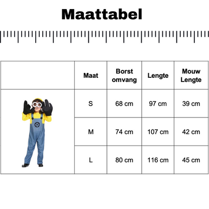 Verkleedkostuum Minion Kinderen Meisjes en Jongens