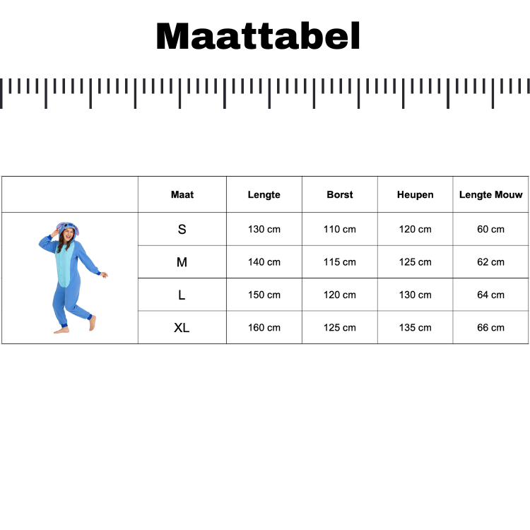 Stitch Blauwe Koala Onesie Volwassenen