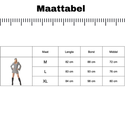 Boevenjurk Gestreept Jurk Volwassenen