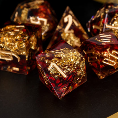 7 delige Resin Dice Set “Dragonfire Relic"