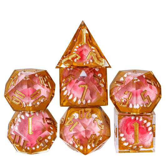 7 delige Resin Dice Set “Mimic’s Bite"