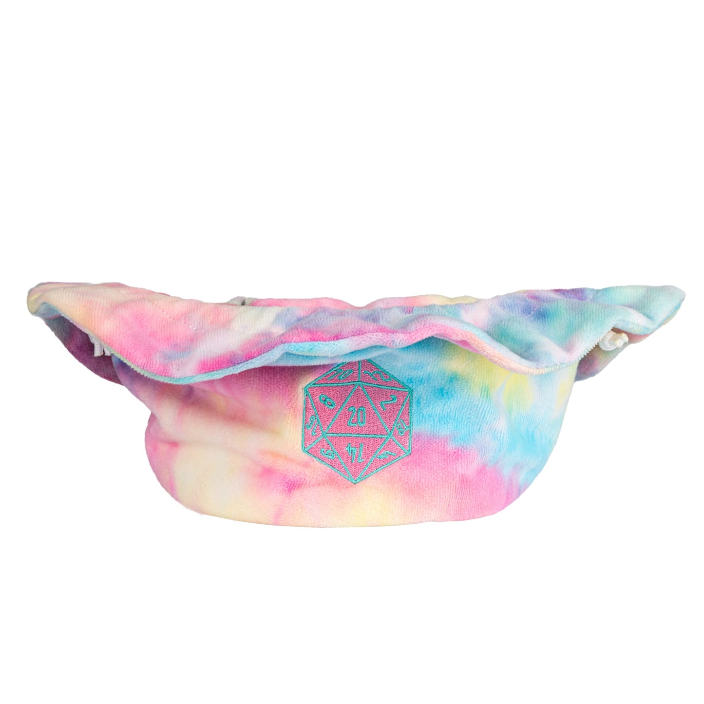 Dobbelstenen Zak met Dice Tray – Zachte Pluche Opbergzak | Voor Dungeons & Dragons & TTRPG Dobbelstenen Multicolor
