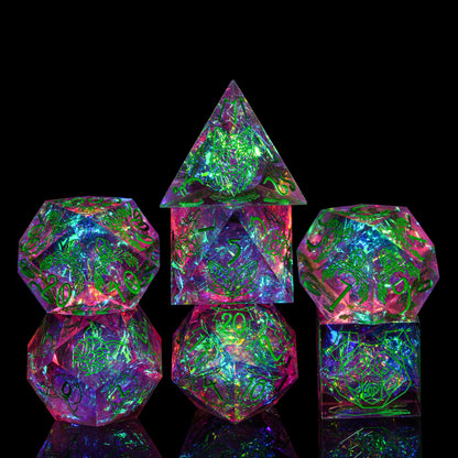 7 delige Resin Dice Set “Prismatic Spirit"