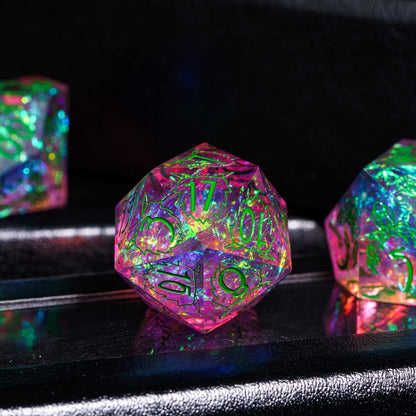 7 delige Resin Dice Set “Prismatic Spirit"
