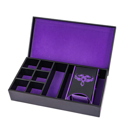Dobbelaars Deluxe Dice Vault (Zwart & Paars)