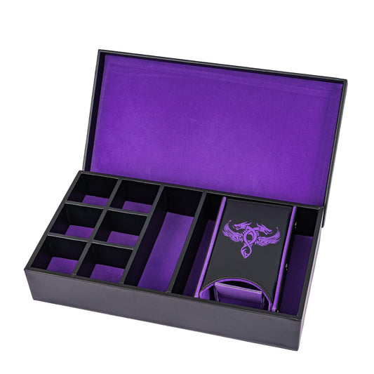 Dobbelaars Deluxe Dice Vault (Zwart & Paars)