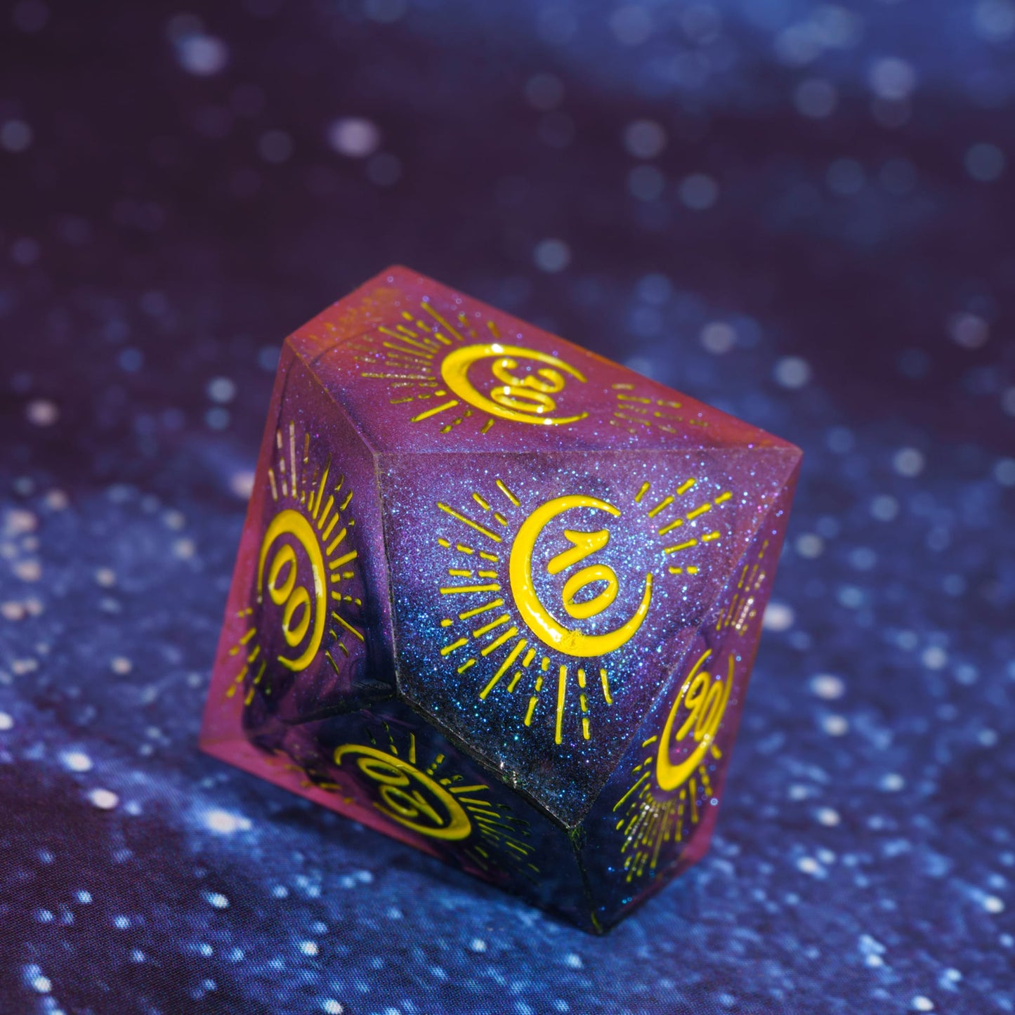 7 delige Resin Dice Set “Celestial Moon"