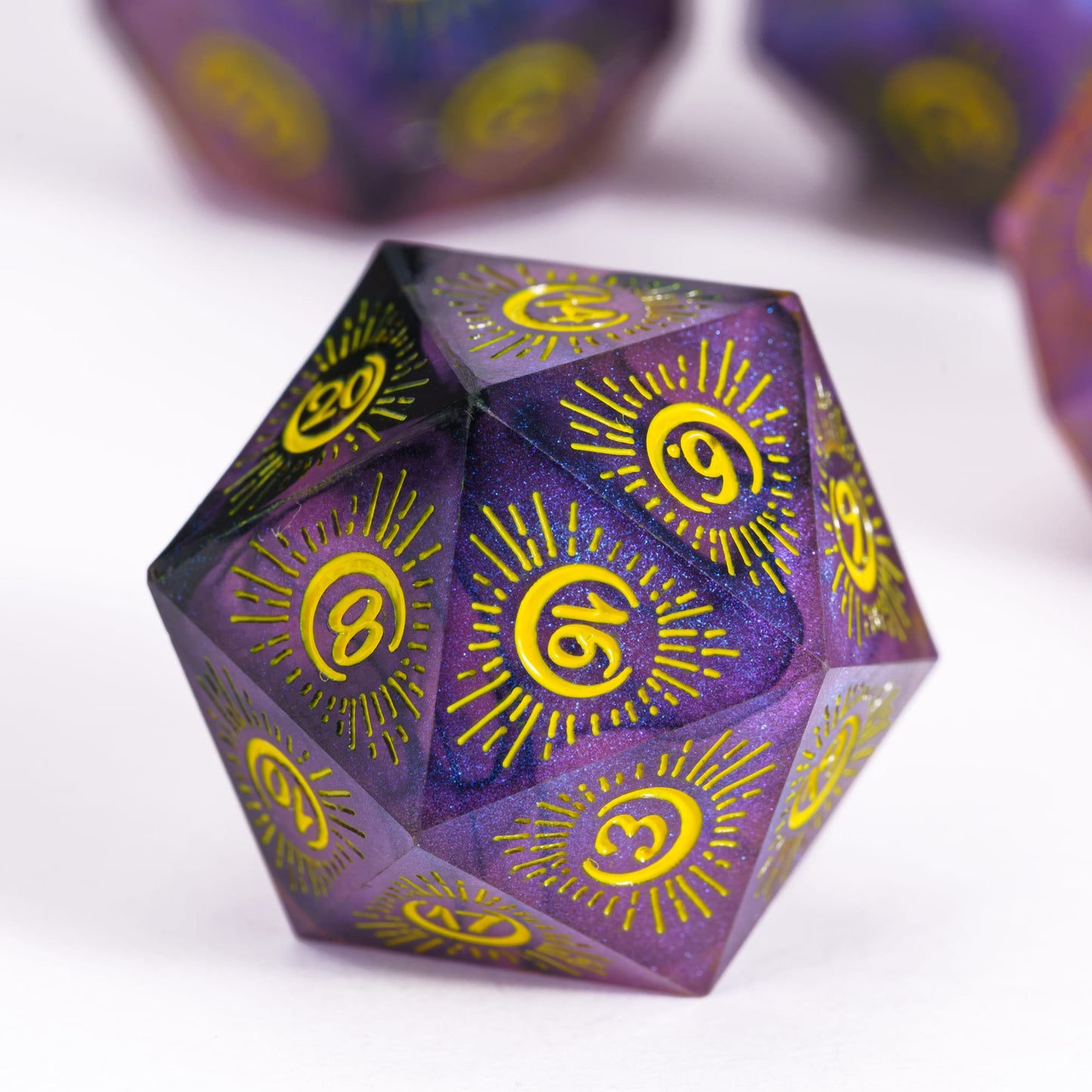7 delige Resin Dice Set “Celestial Moon"