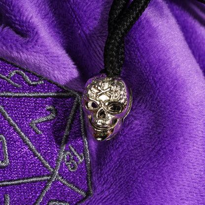 Dobbelstenen Zak met Dice Tray – Zachte Pluche Opbergzak | Voor Dungeons & Dragons & TTRPG Dobbelstenen Paars