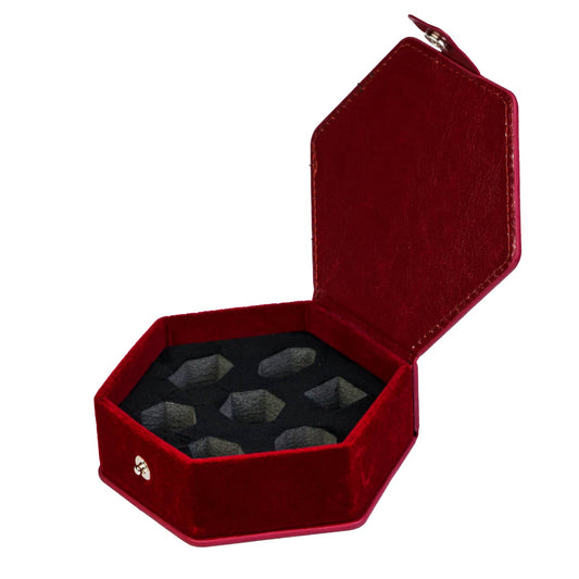Dobbelsteen Bewaardoos – Bruin Faux Leer | Voor Dungeons & Dragons Dobbelstenen (7-Delige Set)