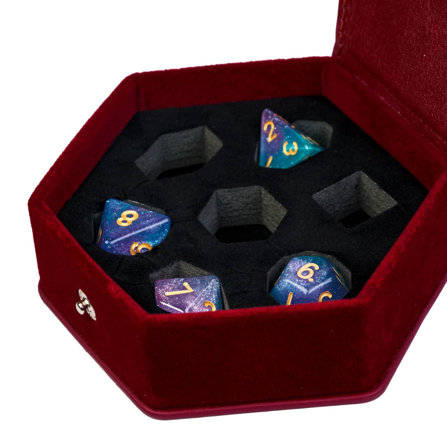 Dobbelsteen Bewaardoos – Bruin Faux Leer | Voor Dungeons & Dragons Dobbelstenen (7-Delige Set)