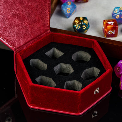 Dobbelsteen Bewaardoos – Bruin Faux Leer | Voor Dungeons & Dragons Dobbelstenen (7-Delige Set)
