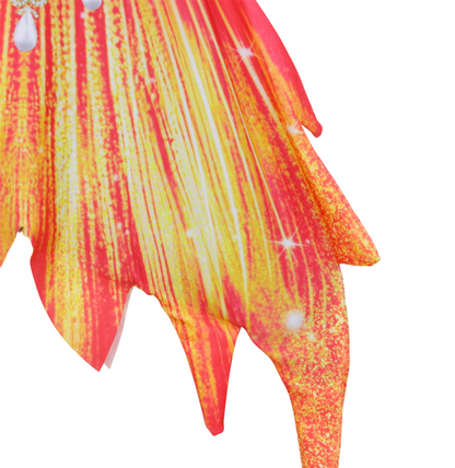Zeemeerminstaart met bikini met MONOVIN verkleed set Oranje en Geel