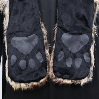 Faux Fur Berenmuts met Pootprint & Handwarmers