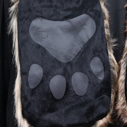 Faux Fur Berenmuts met Pootprint & Handwarmers