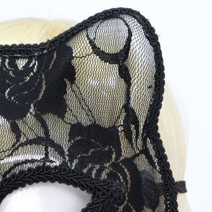 Zwart Kant Masker Kat