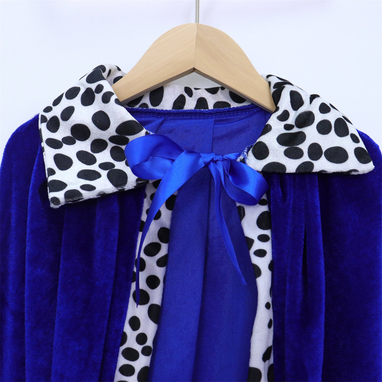 Koning cape/mantel met Kroon en staf voor volwassenen Blauw