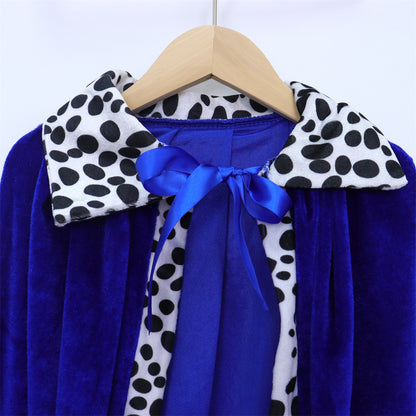 Koning cape/mantel met Kroon en staf voor volwassenen Blauw