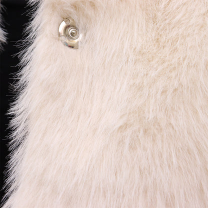 Beige Faux Bontjas voor Dames