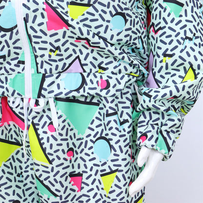 Retro Trainingspak Volwassenen Mintgroen met Retro Print