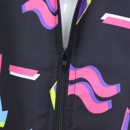 Retro Trainingspak Volwassenen Zwart met Retro Print