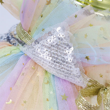 Prinsessen verkleedcape met Accessoires Regenboog