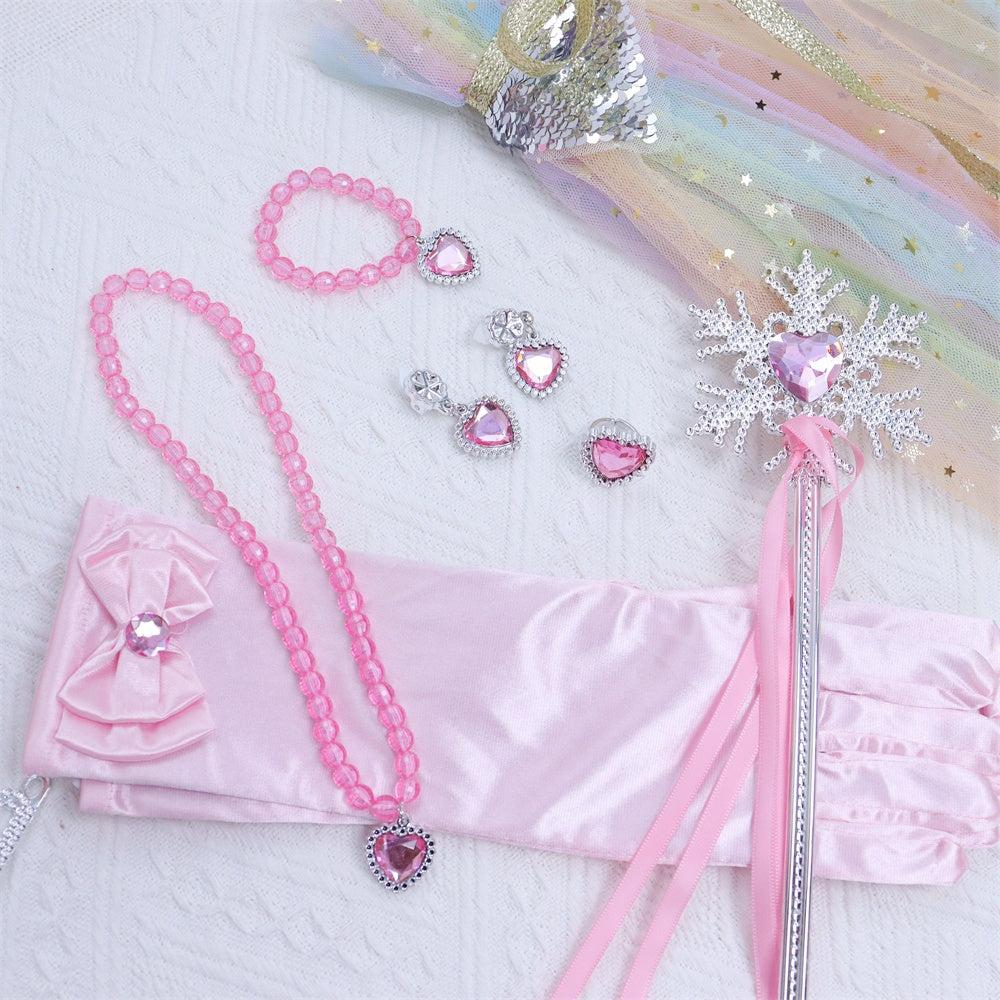 Prinsessen verkleedcape met Accessoires Regenboog
