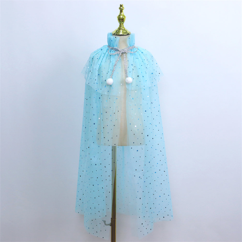 Prinsessen verkleedcape met Accessoires Blauw