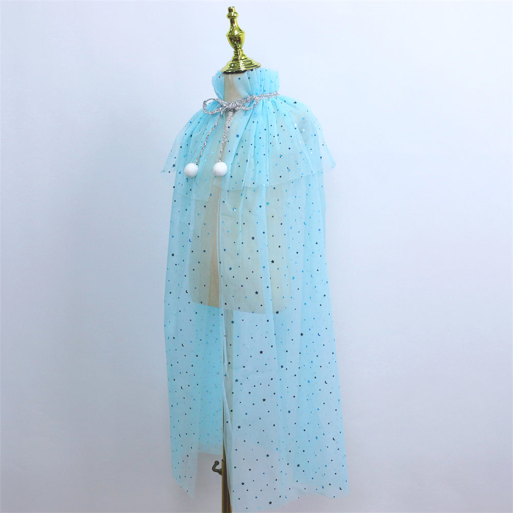 Prinsessen verkleedcape met Accessoires Blauw