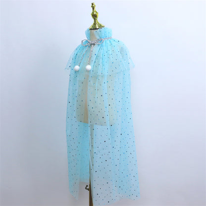 Prinsessen verkleedcape met Accessoires Blauw
