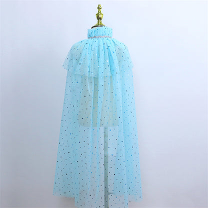 Prinsessen verkleedcape met Accessoires Blauw