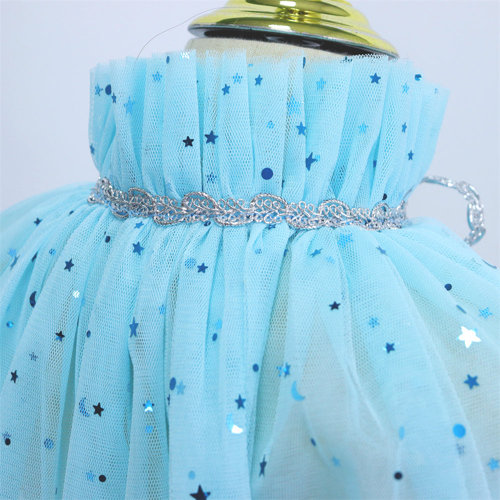 Prinsessen verkleedcape met Accessoires Blauw