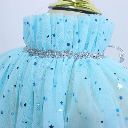 Prinsessen verkleedcape met Accessoires Blauw