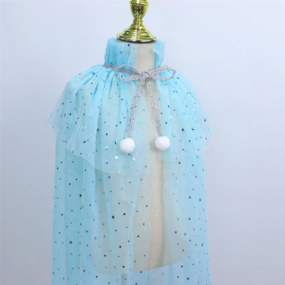 Prinsessen verkleedcape met Accessoires Blauw